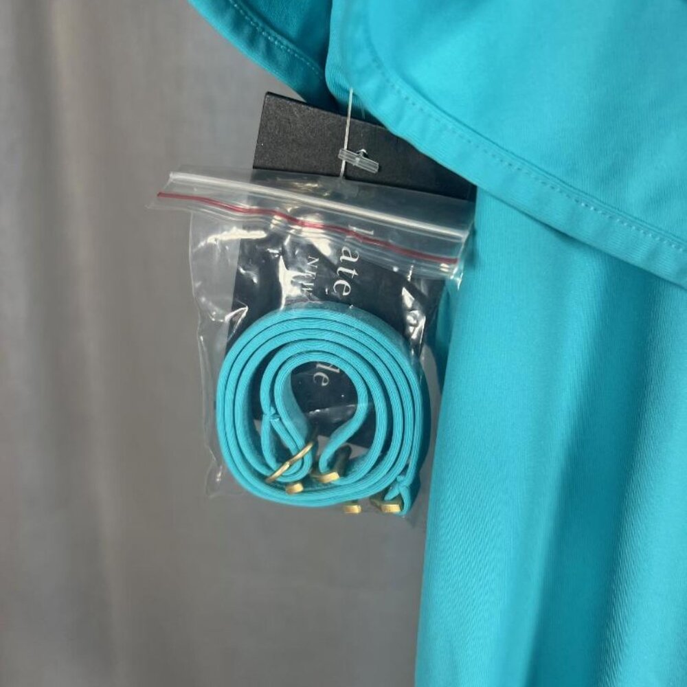 NWT Kate Spade New York Off Shoulder Ruffle Swimsuit in River Blue - Size XL - Picture 3 of 7